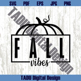 Fall Vibes Svg Png Autumn Svg Retro Fall Vibes Pumpkin Svg Cricut