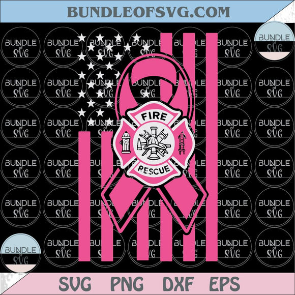 Fire Rescue America Flag Firefighter Svg Firefighter Breast Cancer Png