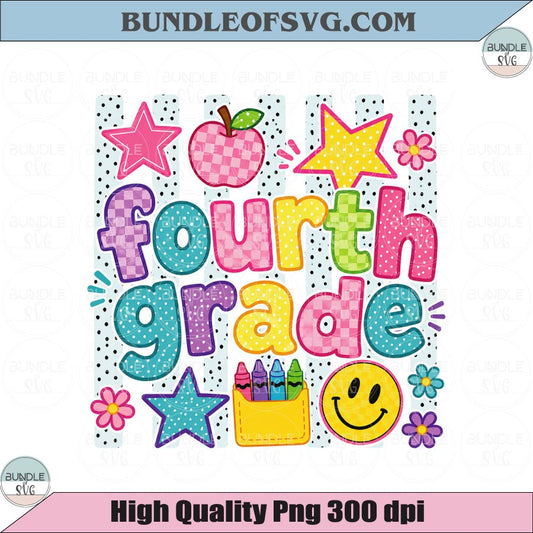 Fourth Grade Striped Back to School Png Stripes Fourth Grade Png