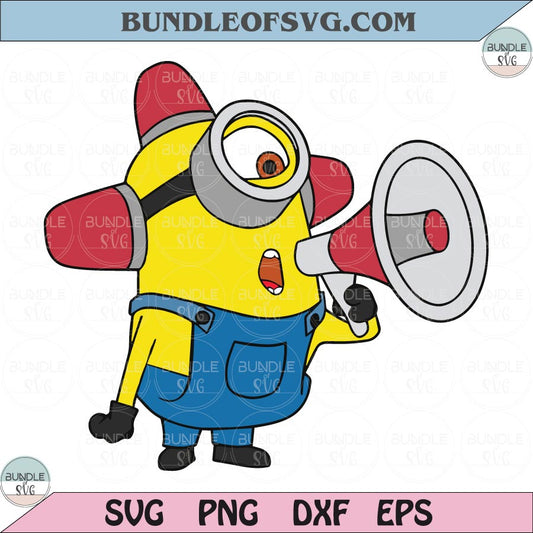 Funny Minions SVG PNG Cute Funny Minion with Megaphone Svg