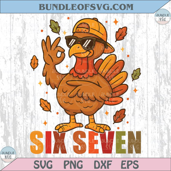 Funny Six Seven Thanksgiving Turkey Svg Meme 67 Hand Turkey Png