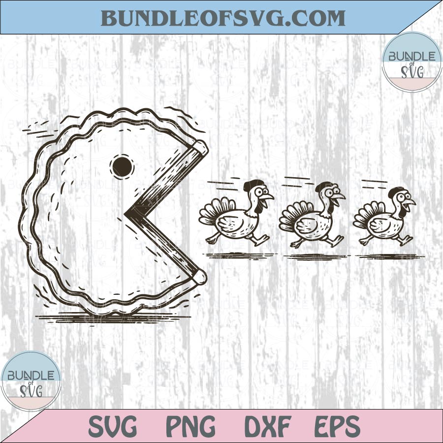 Funny Thanksgiving Svg Pumpkin Pie Chasing Turkey Svg Trendy Png