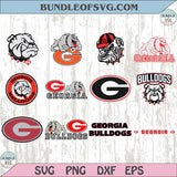 Georgia Bulldogs Svg Bundle Georgia Bulldogs Logo Sign Png 