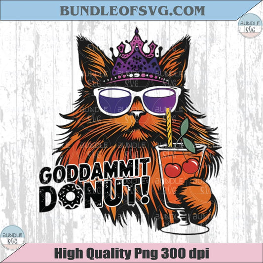 Goddammit Donut Png Vintage 90s Cat Dungeon Crawler Carl Png
