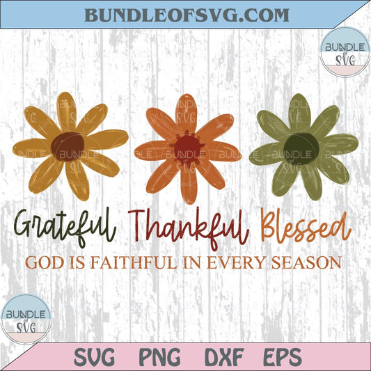 Grateful Thankful Blessed Png Boho Fall Flowers Floral Christian Png