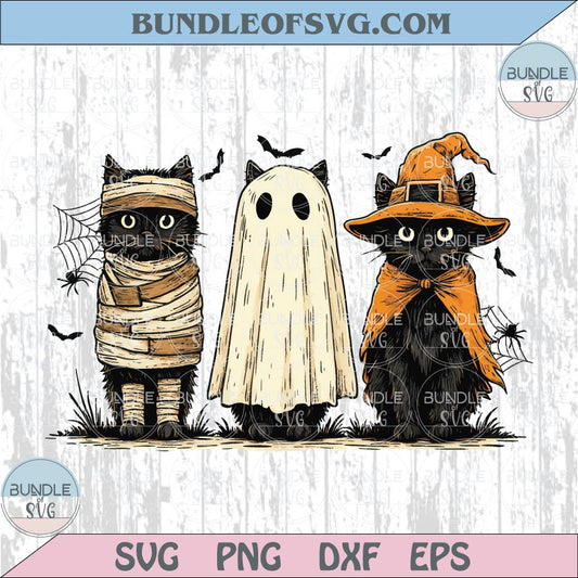 Halloween Black Cat Png Patchwork Cat Pumpkin Ghots Cat Mama Png