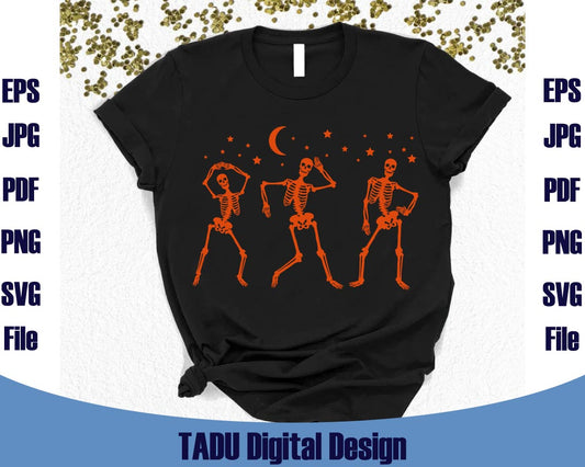 Halloween Dancing Skeletons Svg Cute Funny Skeleton Dancing Png