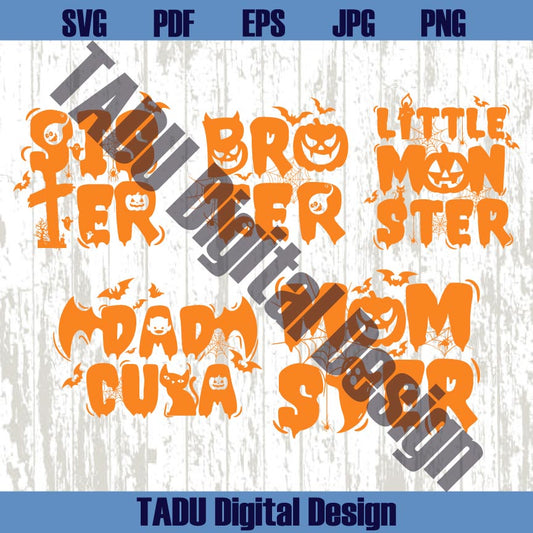 Halloween Family Svg Matching Halloween Mom Dadcula Momster Png