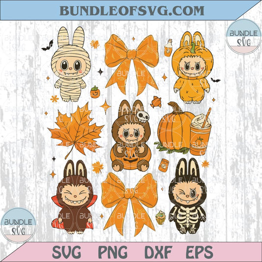 Halloween Labubu Png Coquette Spooky Doll Monster Characters Png