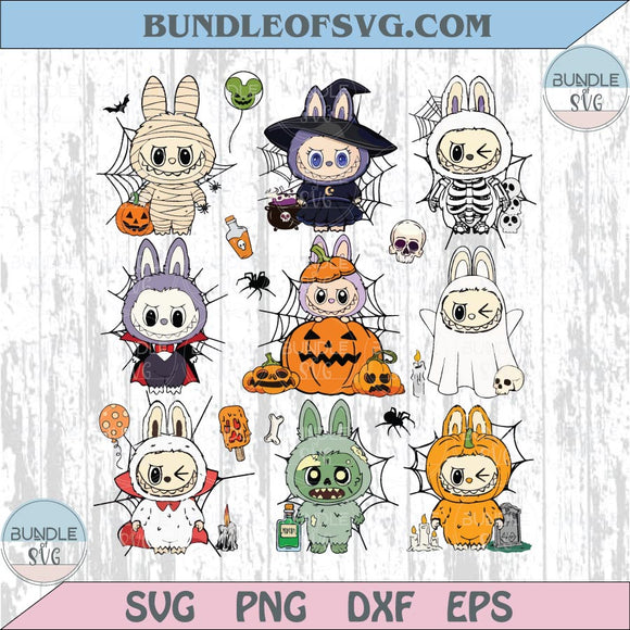 Halloween Labubu Png Spooky Doll Horror Monster Characters Png