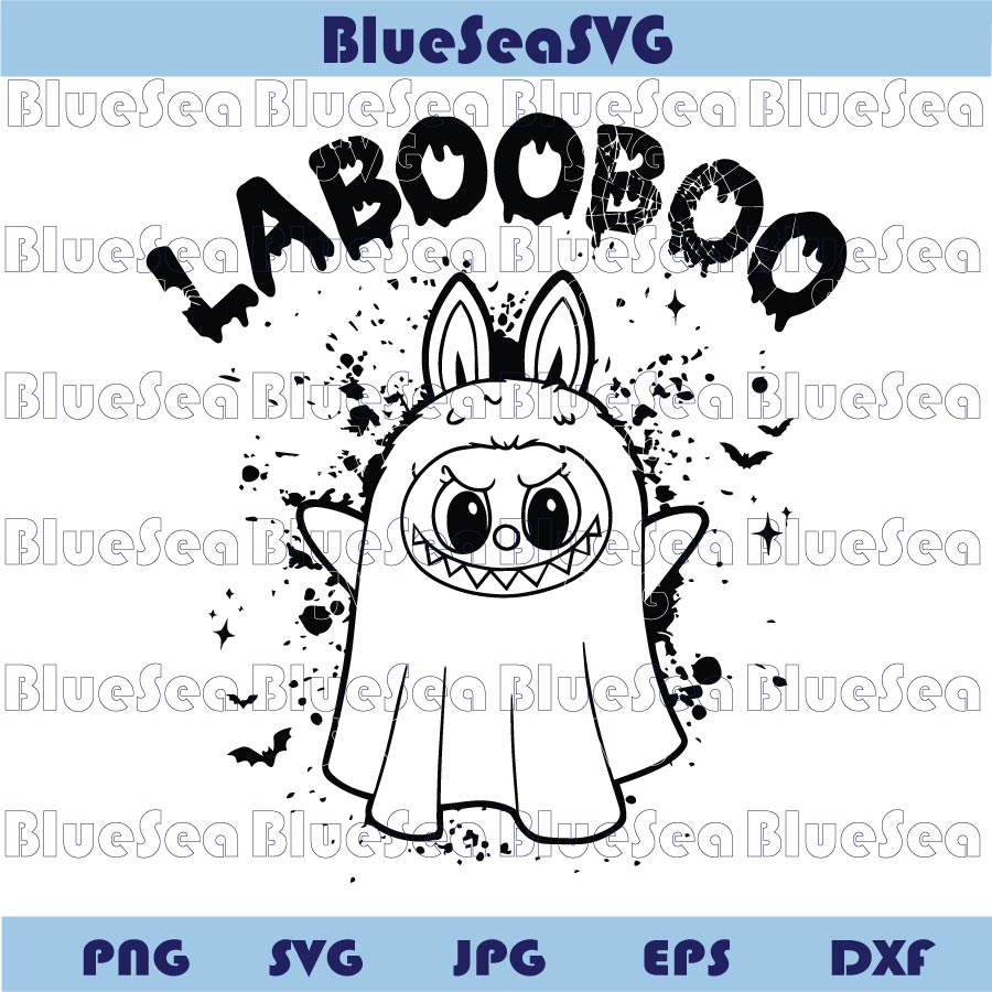 Halloween Labubu Svg La Boo Boo Svg Monster Horror Ghost Doll Png