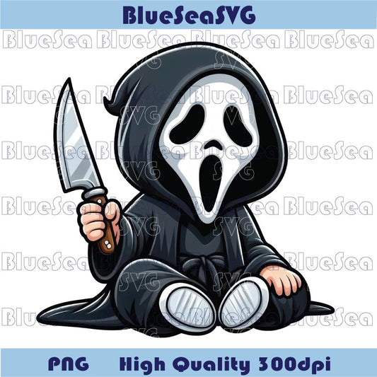 Halloween Scream Baby Ghostface Png Horror Chibi Ghostface Png