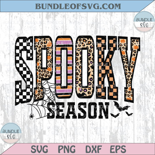 Halloween Spooky Season Coquette Png Leopard Checkered Fall Png