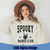 Halloween Svg Spooky Babes Club Svg Varsity Witch Skeleton Svg