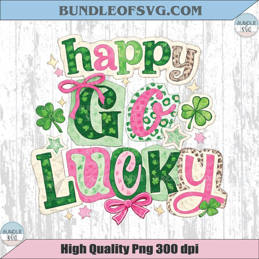 Happy Go Lucky Png Coquette St Patricks Day Png Shamrock Png
