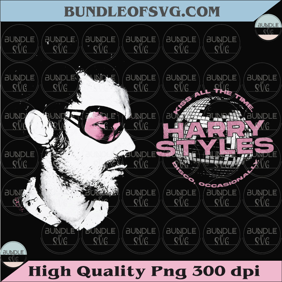 Harry Styles PNG Retro Kiss All The Time Disco Ball Png Vintage