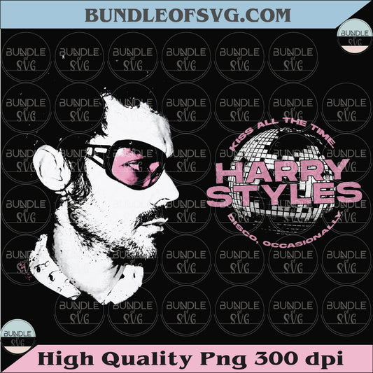 Harry Styles PNG Retro Kiss All The Time Disco Ball Png Vintage