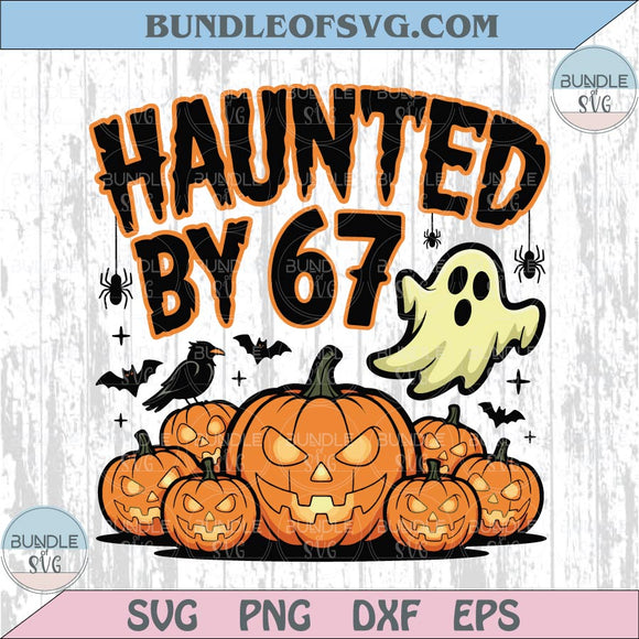 Haunted by 67 Halloween Png Cute Spooky Pumpkin Ghost Meme Png