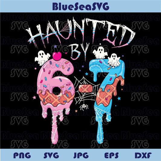 Haunted by 6 7 Halloween Png Ice Cream Drip Six Seven Meme Png