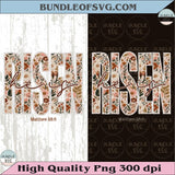 He Is Risen Floral Png Matthew 28:6 Spring Easter Christian Png