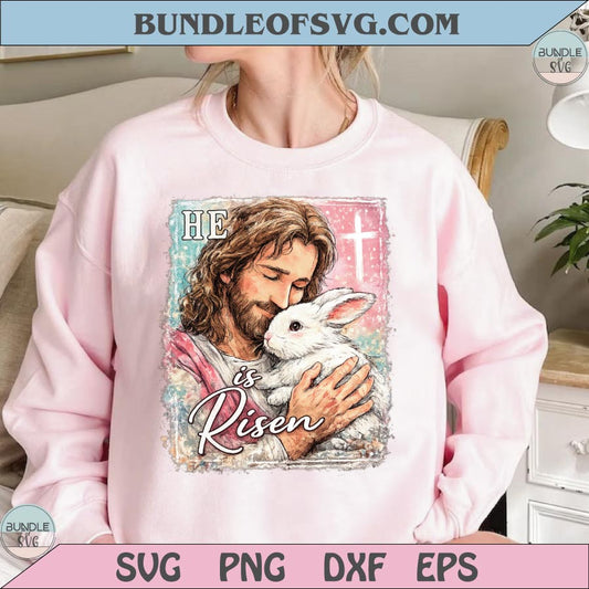 He Is Risen Png Jesus with Bunny Png Easter Png Christian Png