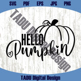 Hello Pumpkin Svg Retro Funny Fall Vibes Svg Trendy Autumn Png
