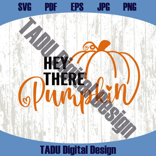 Hey There Pumpkin Svg Retro Fall Vibes Svg Trendy Autumn Png