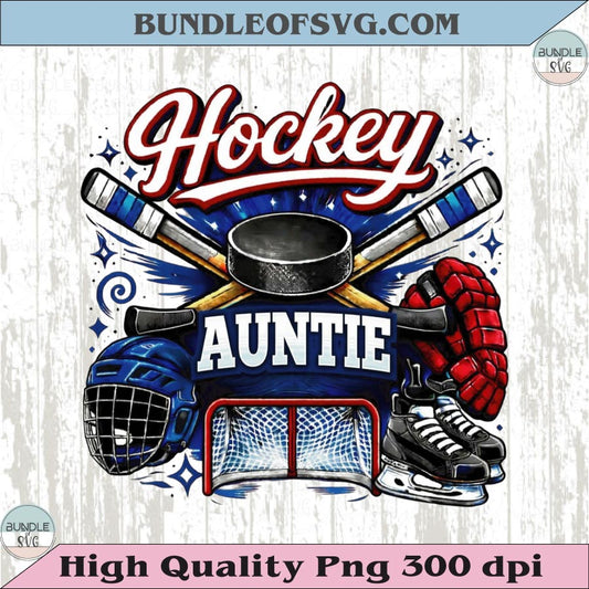 Hockey Auntie PNG Design Vintage Ice Hockey Aunt Shirt