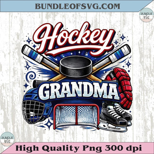Hockey Grandma PNG Design Vintage Hockey Grandmother Shirt Dtf