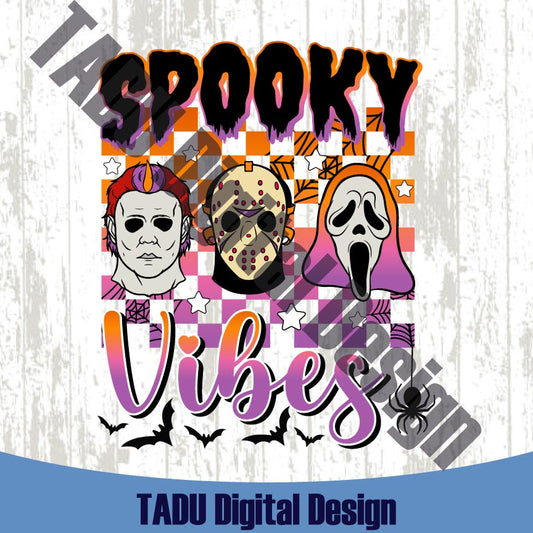 Horror Movie Halloween Svg Spooky Vibes Png Retro Scary Movie Svg