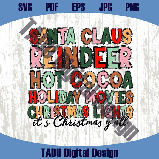 Hot Cocoa Holiday Movies Christmas Lights Png Christmas Quote Svg