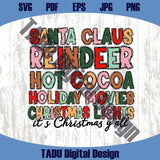 Hot Cocoa Holiday Movies Christmas Lights Png Christmas Quote Svg