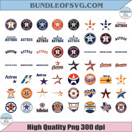 Houston Astros SVG Bundle Baseball Houston Astros Logo Svg