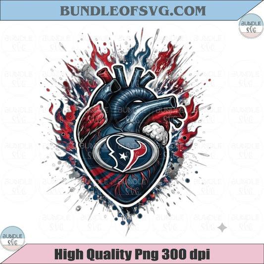 Houston Texans Heart PNG Football Texans Anatomical Heart Png
