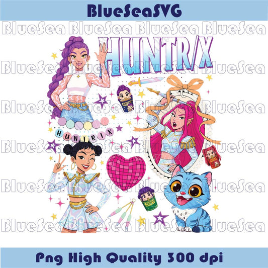 Huntrix Bracelet Png Kpop Demon Hunters Saja Girls Png Fan Art