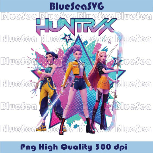 Huntrix Fan Art Png Warrior Kpop Demon Hunters Saja Girls Png