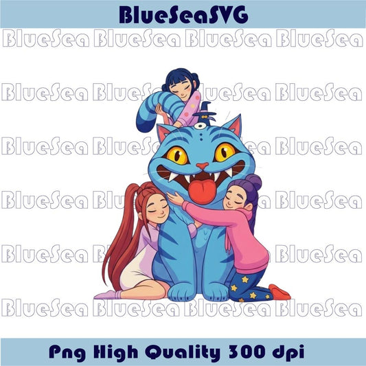 Huntrix PNG Girls Hugging Dreppy Png Design Kpop Demon Hunter