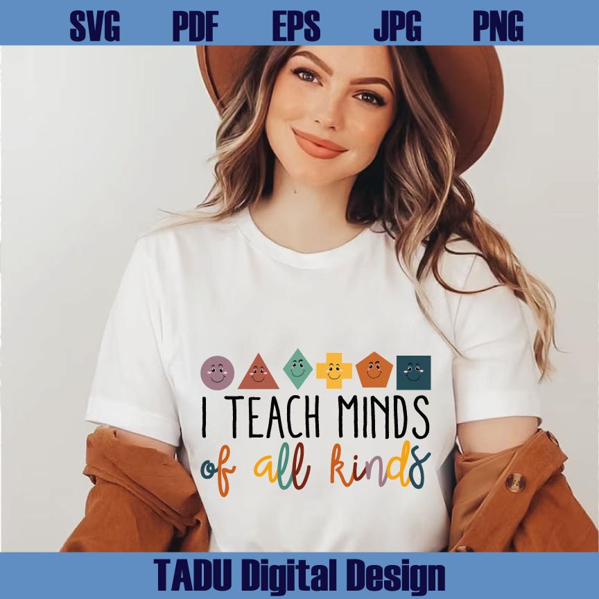 I Teach Minds of All Kinds Png Autism Awareness Svg Sped Teacher