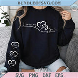 I Wear My Heart On My Sleeve Svg Custom Names Mom Life Svg Png