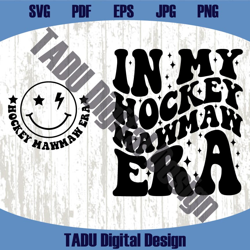 In My Hockey Mawmaw Era Svg Trendy Funny Hockey Grandma Png