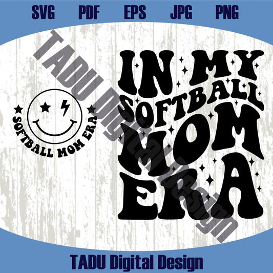 In My Softball Mom Era Svg Trendy Softball Mama Png Funny Softball