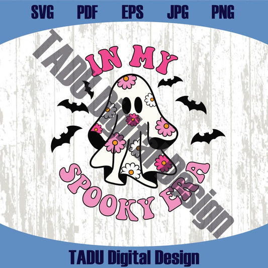 In My Spooky Era Png Boho Ghost Png Halloween Svg Flower Ghost