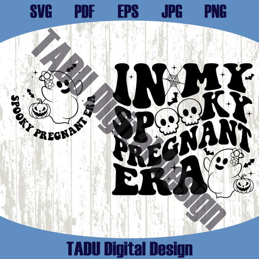 In My Spooky Pregnant Era Svg Halloween Pregnancy Png Spooky Svg