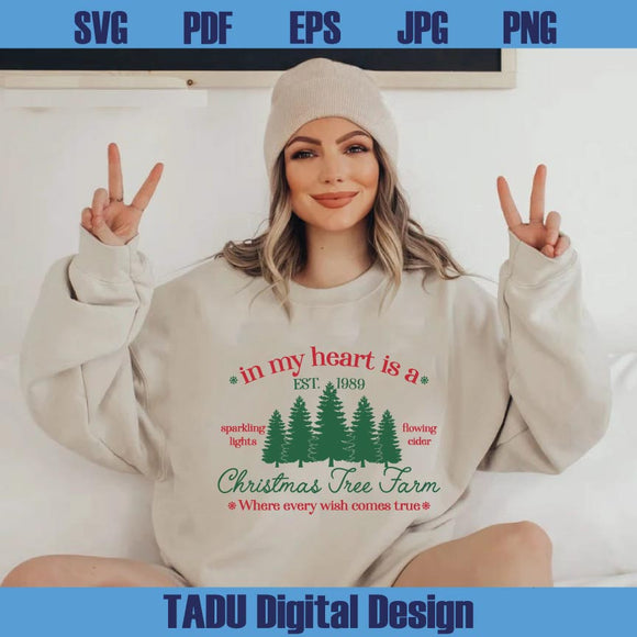 In my Heart is a Christmas Tree Farm Svg Swiftmas Png Swiftie Svg