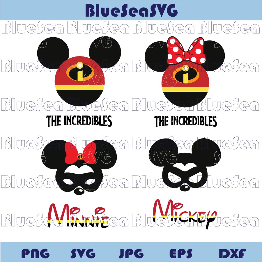 Incredibles Mickey Ears Svg Disney Mickey Incredible Svg Matching