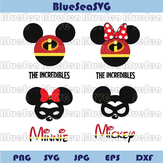 Incredibles Mickey Ears Svg Disney Mickey Incredible Svg Matching