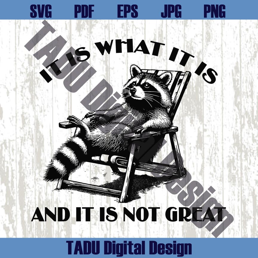 It Is What It Is And It Is Not Great Svg Raccoon Trashy Quote Svg Png