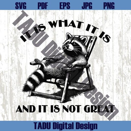 It Is What It Is And It Is Not Great Svg Raccoon Trashy Quote Svg Png