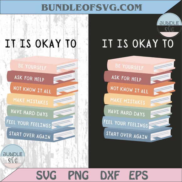 It's Okay to Svg Not be Okay Poster Motivational Art Png Be Yourself