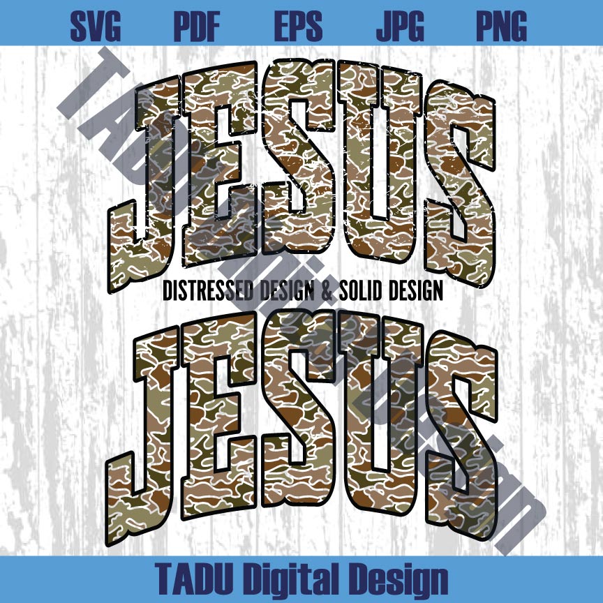 Retro Camo Jesus Png Jesus Camouflage Png Mens Christian Png - BundleofSVG